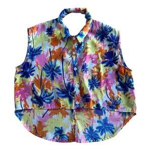 Millau Multicolor Tropical Print Tank Top